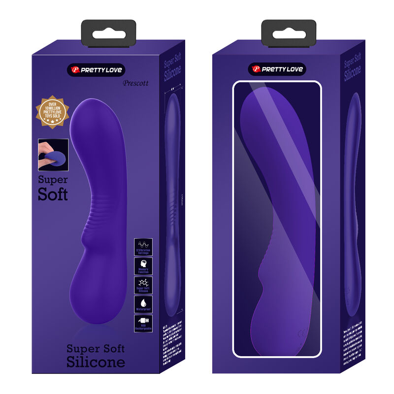 PRETTY LOVE - VIBRADOR RECARREGVEL PRESCOTT ROXO