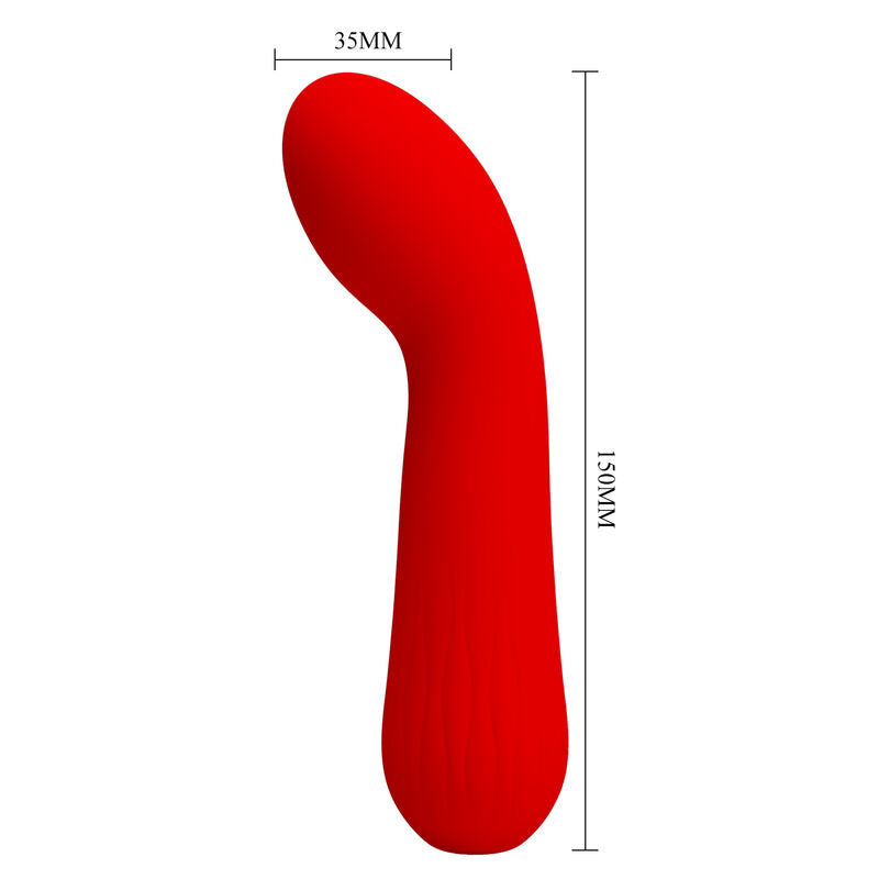 PRETTY LOVE - VIBRADOR RECARREGVEL FAUN VERMELHO