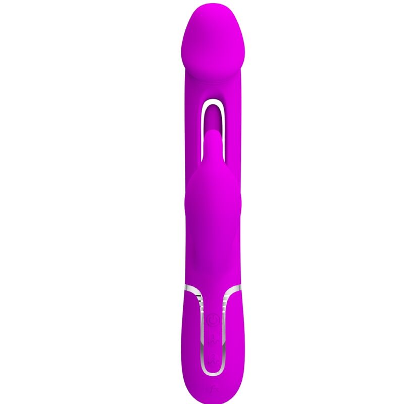 PRETTY LOVE - VIBRADOR COELHO DEJON 3 EM 1 MULTIFUNO FUCSIA