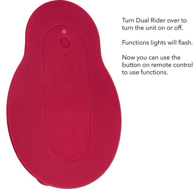 CALEXOTICS - RIDER MASSAGER DUPLO MOTOR CONTROLE REMOTO VERMELHO