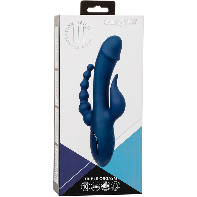 CALEXOTICS - VIBRADOR TRIPLO ORGASM AZUL