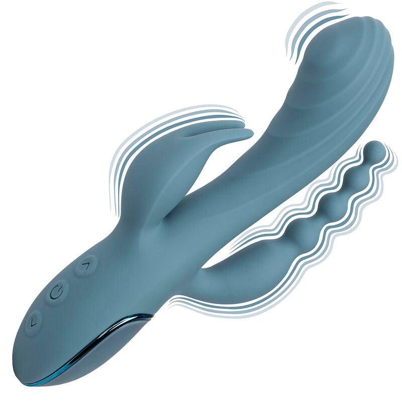 CALEXOTICS - VIBRADOR TRIPLO ECSTASY CINZA