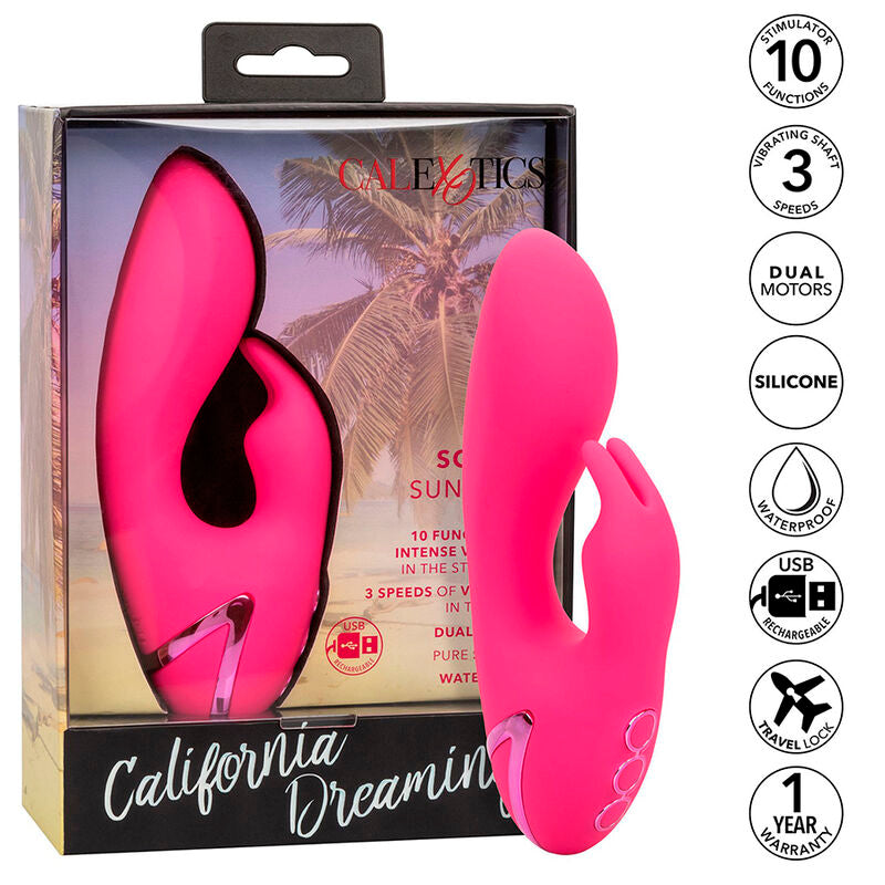 CALEXOTICS - ASSIM. CAL SUNSHINE VIBRADOR COELHO FÚCSIA POR CALIFORNIA DREAMING