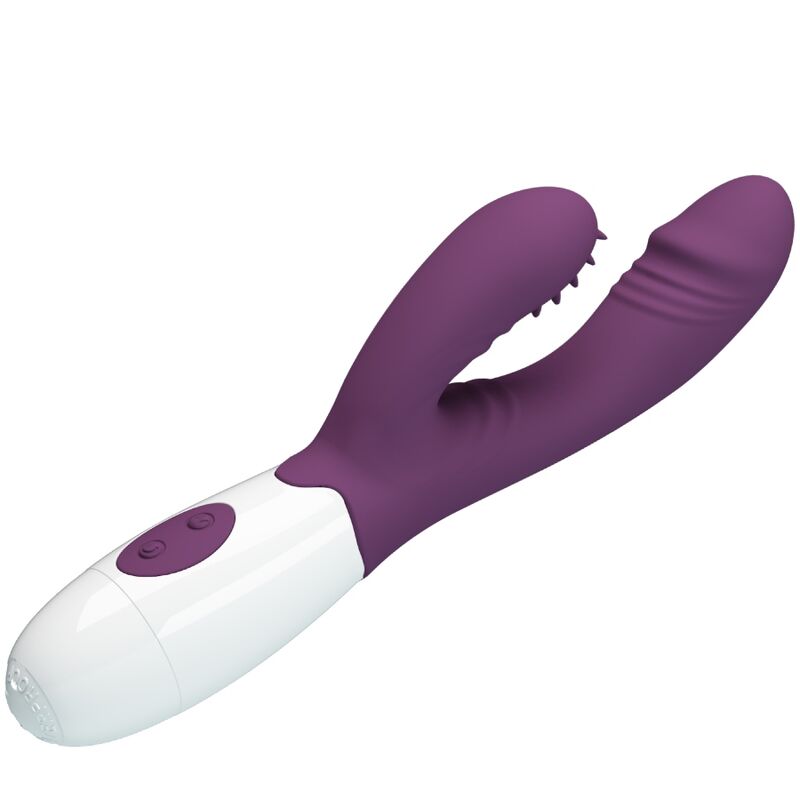 PRETTY LOVE - BUTTERFLY KISS VIBRADOR DE COELHO E ESTIMULADOR DE PONTO G ROXO