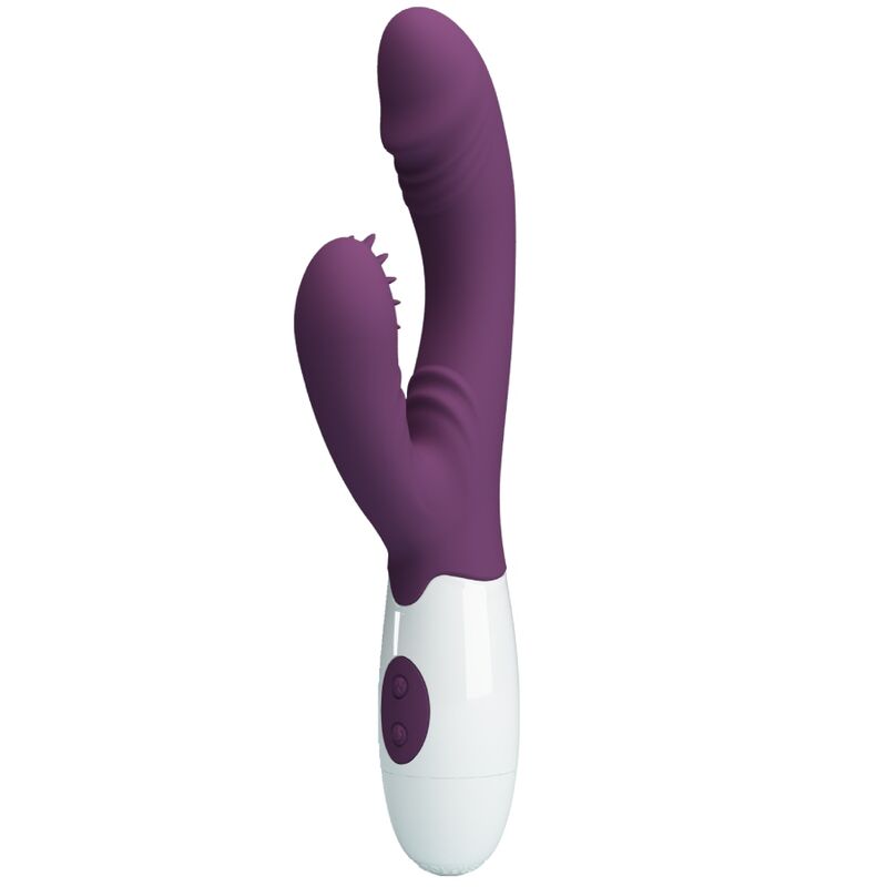 PRETTY LOVE - BUTTERFLY KISS VIBRADOR DE COELHO E ESTIMULADOR DE PONTO G ROXO