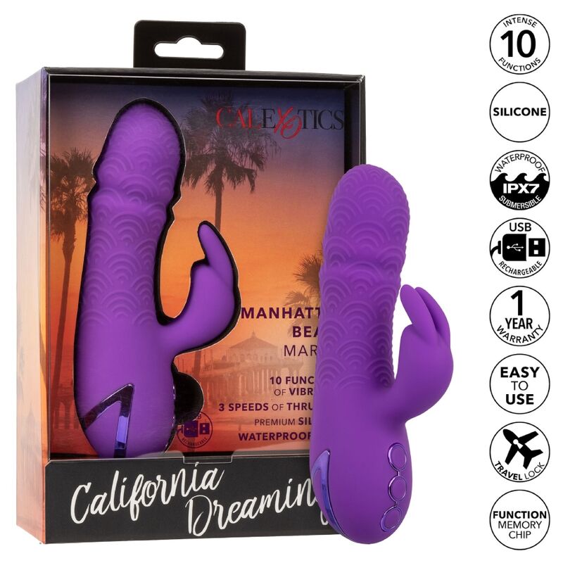 CALEXOTICS - MANHATTAN BEACH MARVEL VIBRADOR COELHO ROXO POR CALIFORNIA DREAMING