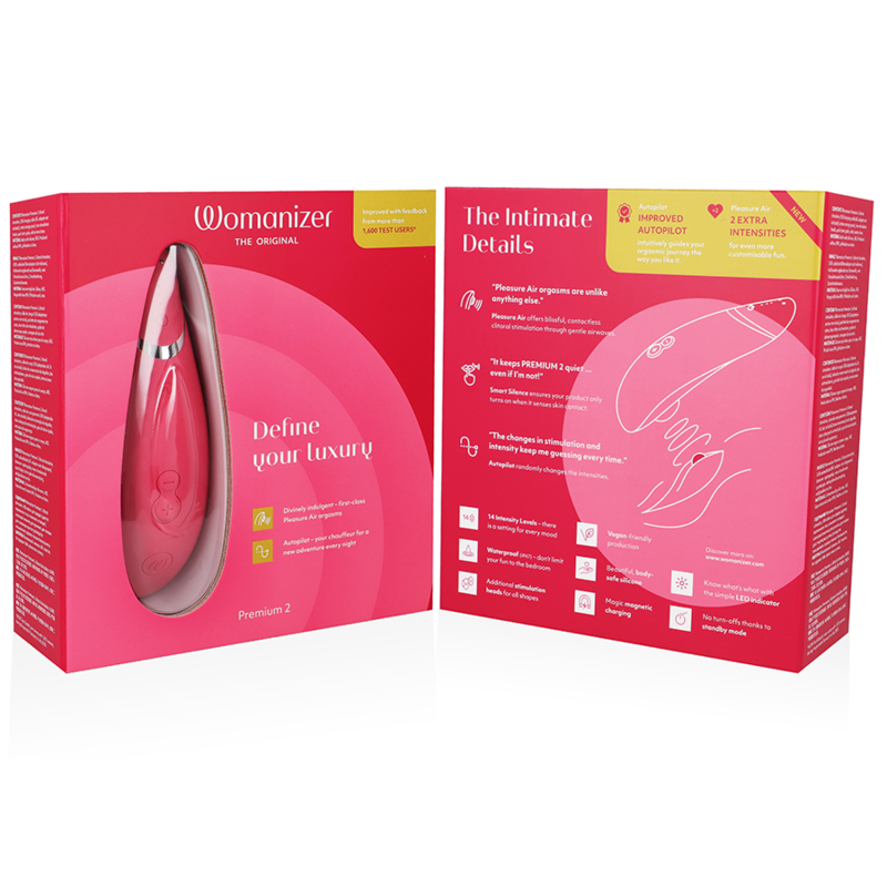 WOMANIZER - PREMIUM 2 ESTIMULADOR CLITORIAL RASPBERRY