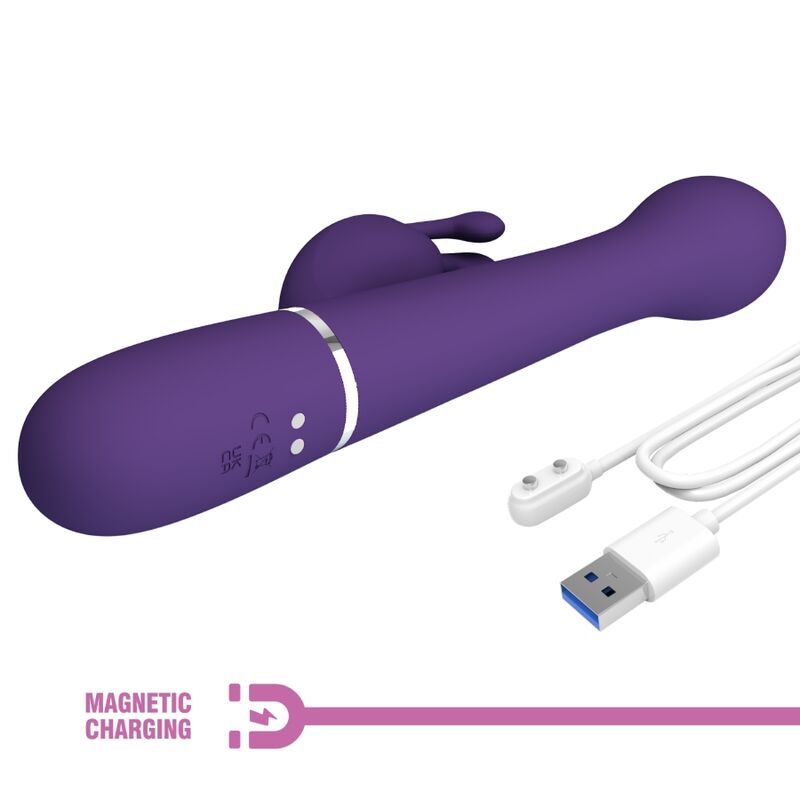 PRETTY LOVE - DEJON VIBRADOR COELHO 3 EM 1 MULTIFUNO ROXO