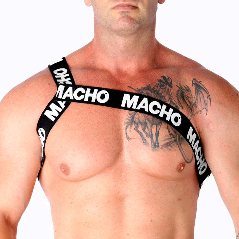 MACHO - ARNÊS ROMANO BRANCO S/M