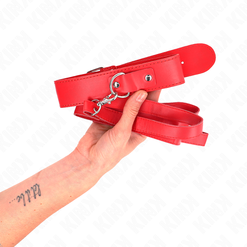 KINK - COLAR COM CINTO 116 CM ALÇA ROJO AJUSTÁVEL 32-50 CM X 8 CM