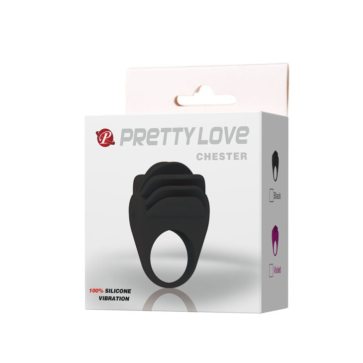 PRETTY LOVE - ANEL VIBRADOR PRETO CHESTER PRETO