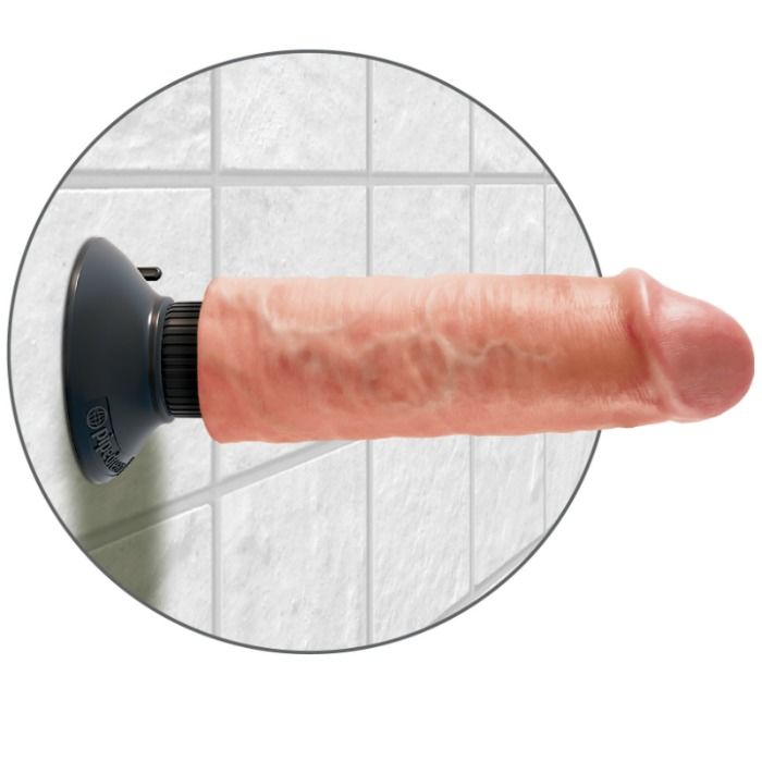 KING COCK - VIBRADOR DILDO 15.24 CM NATURAL