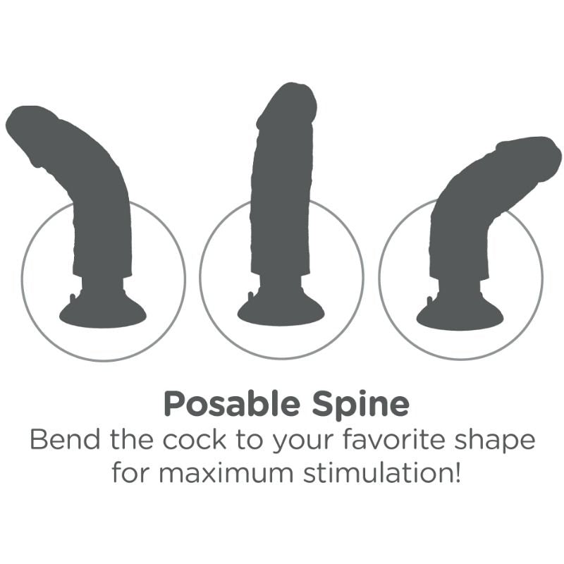 KING COCK - VIBRADOR DILDO 15.24 CM NATURAL