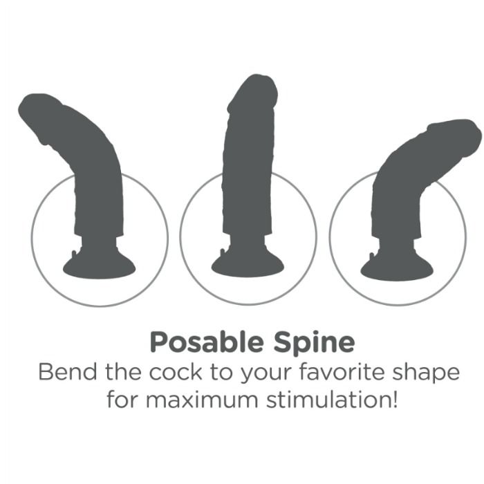 KING COCK - VIBRADOR DILDO 20.32 CM NATURAL