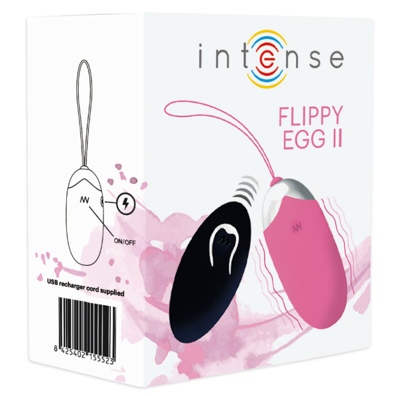 INTENSE - OVO VIBRANTE FLIPPY II COM CONTROLE REMOTO ROSA