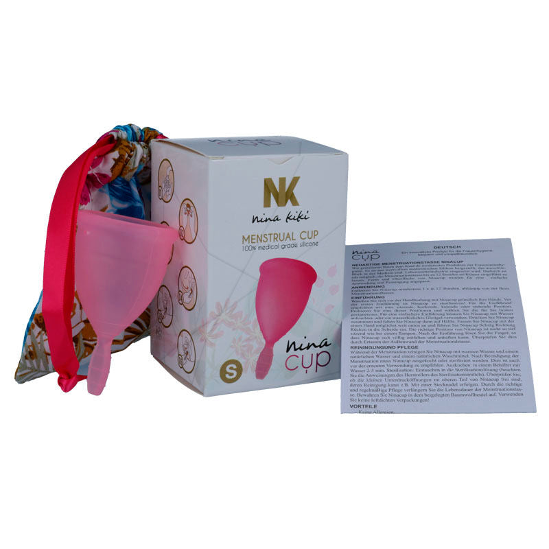 NINA KIKÍ - COPO MENSTRUAL ROSA - TAMANHO S