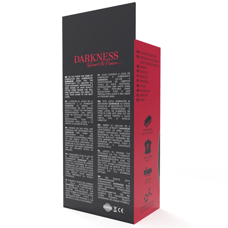 DARKNESS - MORDAÇA DE SILICONE DE OSSO VERMELHO