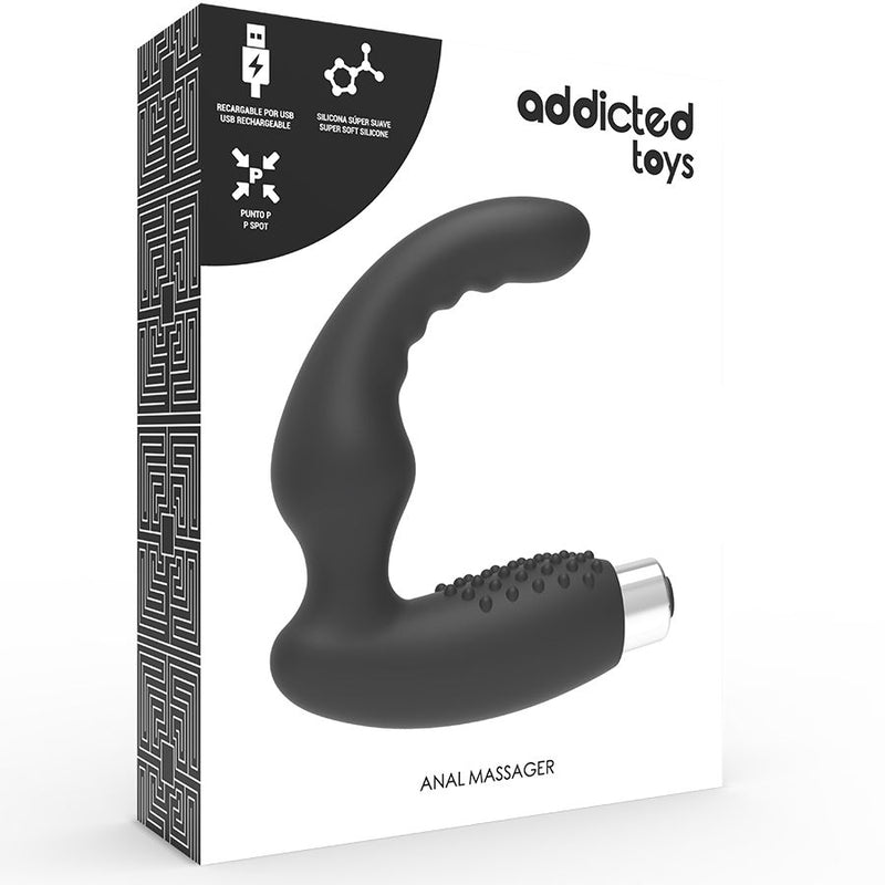 ADDICTED TOYS - VIBRADOR PROSTTICO VIBRADOR RECARREGVEL - MODELO 2 - PRETO