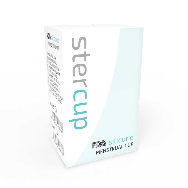 STERCUP - COPO MENSTRUAL DE SILICONE FDA AQUAMARINE - TAMANHO S