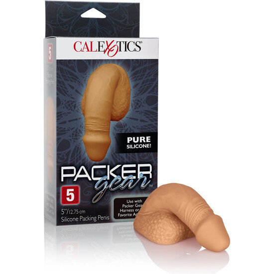 CALEXOTICS - EMBALAGEM DE SILICONE PÊNIS 12.75 CM CARAMELO