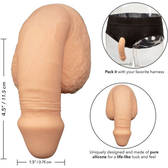 CALEXOTICS - EMBALAGEM DE SILICONE PÊNIS 12.75 CM CARNE