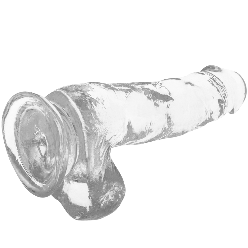 X RAY - DILDO TRANSPARENTE COM BOLAS 18.5 CM -O- 3.8 CM