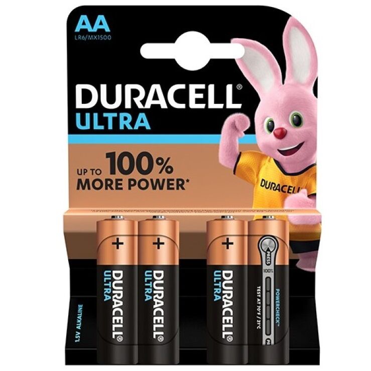 DURACELL - BATERIA ULTRA POWER AA LR6 4UNIDADES