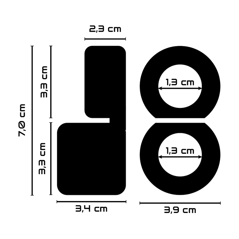 POWERING - ANEL DUPLO PARA PÉNIS SUPER FLEXÍVEL E RESISTENTE PR09 PRETO