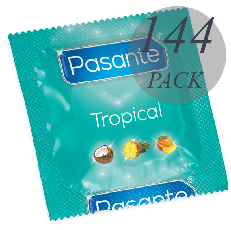 PASANTE - DE PRESERVATIVOS SABORES TROPICAIS 144 UNIDADES