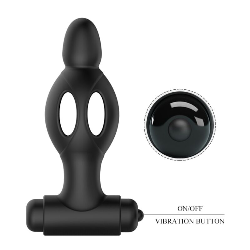 MR PLAY - PLUG ANAL DE SILICONE COM VIBRAO