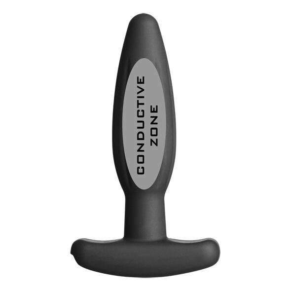 ELECTRASTIM - PLUG ANAL DE SILICONE PRETO ROCKER PEQUENO