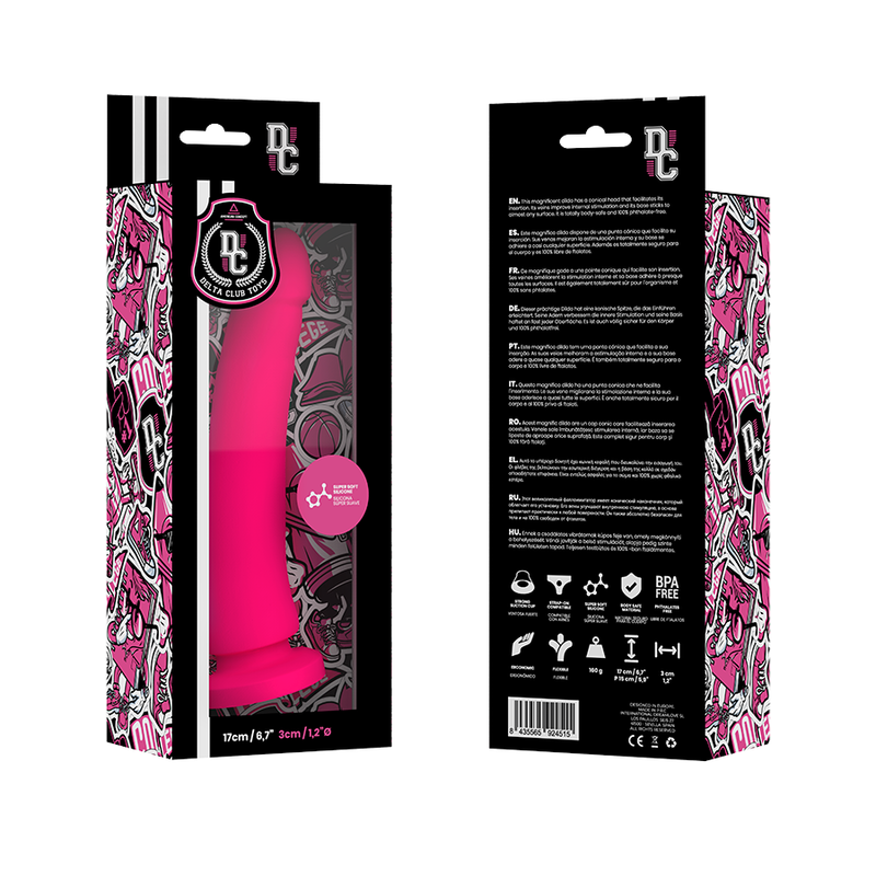 DELTA CLUB - TOYS DILDO MÉDICO ROSA SILICONE 17 CM -O- 3 CM