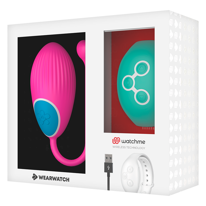 WEARWATCH - TECNOLOGIA WATCHME CONTROLE REMOTO OVO FÚCSIA / ÁGUA DO MAR