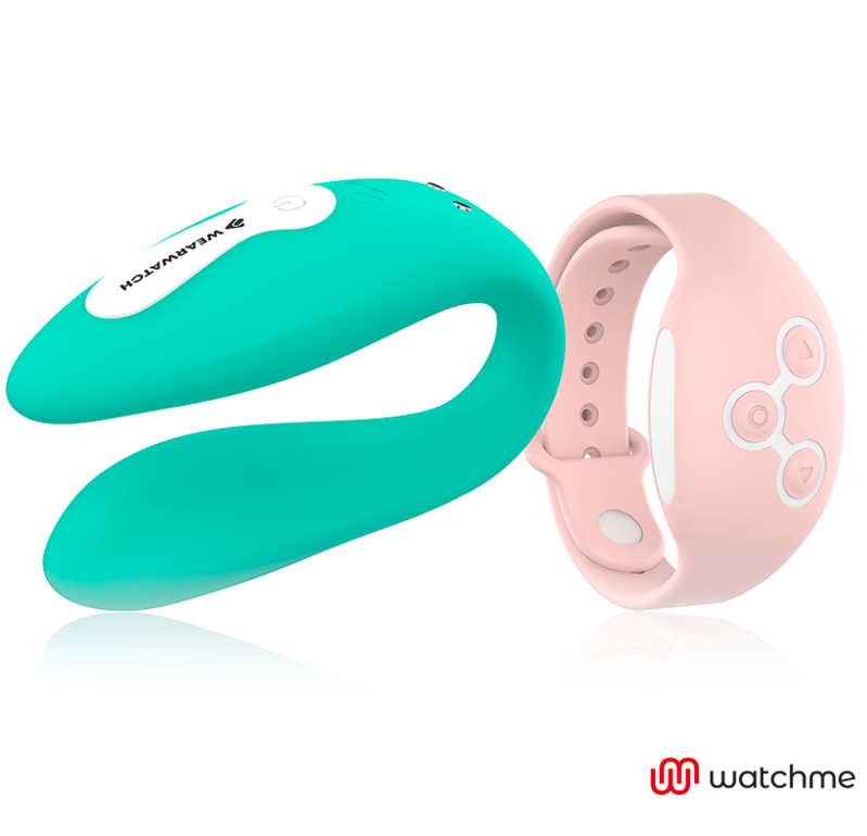 WEARWATCH - VIBRADOR DE TECNOLOGIA DUAL WATCHME ÁGUA DO MAR / ROSA