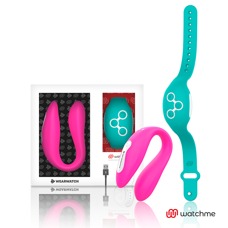 WEARWATCH - VIBRADOR WATCHME DE TECNOLOGIA DUPLA FÚCSIA / ÁGUA DO MAR