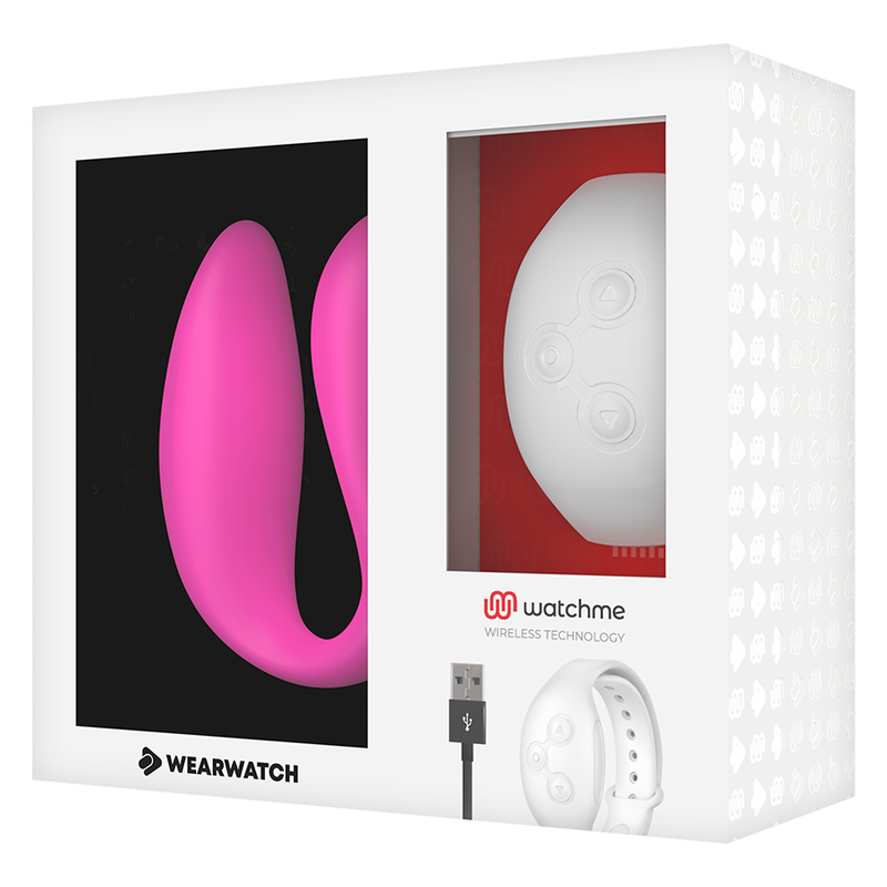 WEARWATCH - VIBRADOR WATCHME DUAL TECHNOLOGY FÚCSIA / NEVE