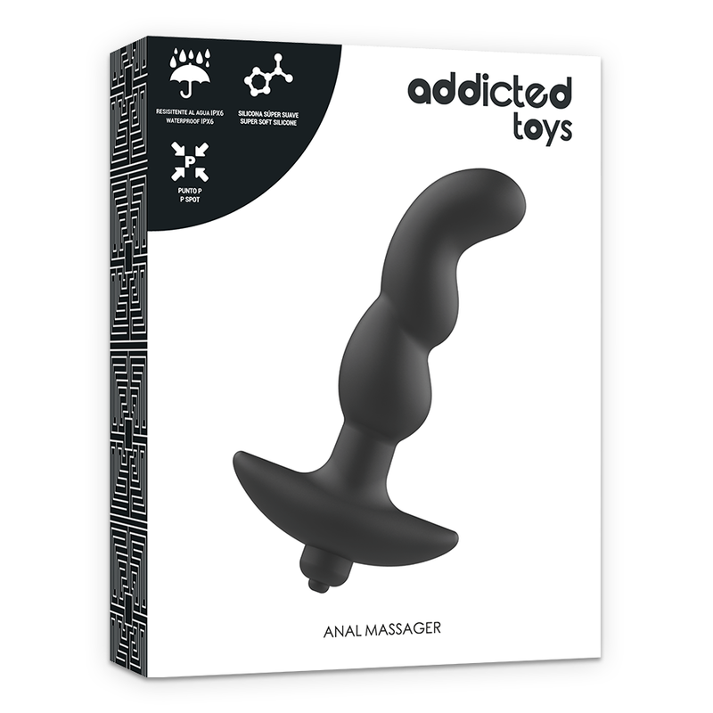 ADDICTED TOYS - MASSAGER ANAL COM VIBRAO PRETA MODELO 2